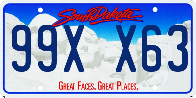 SD license plate 99XX63