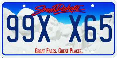 SD license plate 99XX65