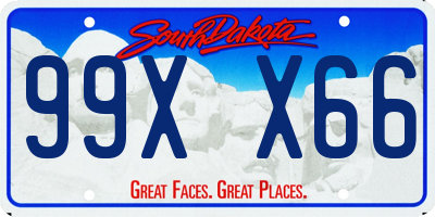 SD license plate 99XX66