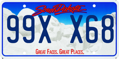 SD license plate 99XX68