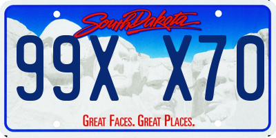 SD license plate 99XX70