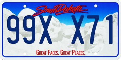 SD license plate 99XX71