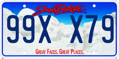 SD license plate 99XX79