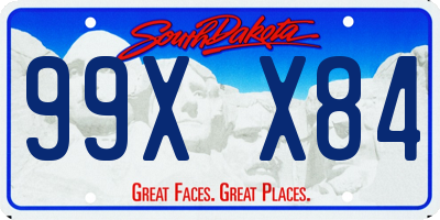 SD license plate 99XX84