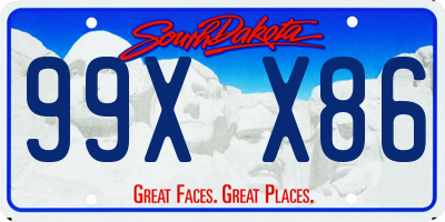 SD license plate 99XX86