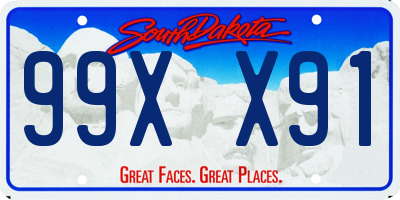 SD license plate 99XX91