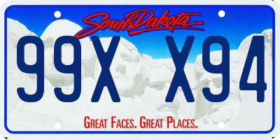 SD license plate 99XX94