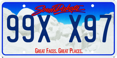 SD license plate 99XX97