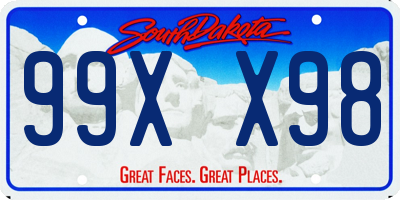 SD license plate 99XX98