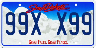 SD license plate 99XX99