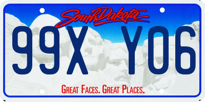 SD license plate 99XY06