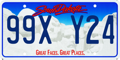 SD license plate 99XY24