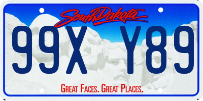 SD license plate 99XY89