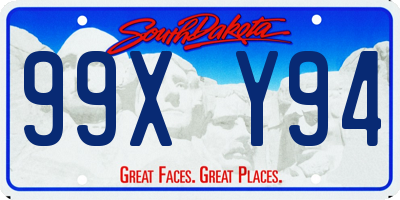 SD license plate 99XY94
