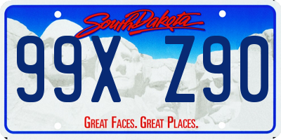 SD license plate 99XZ90