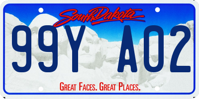 SD license plate 99YA02