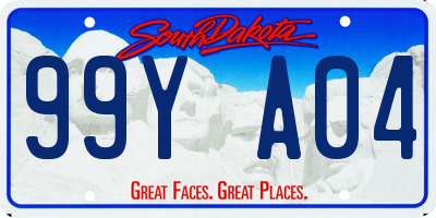 SD license plate 99YA04