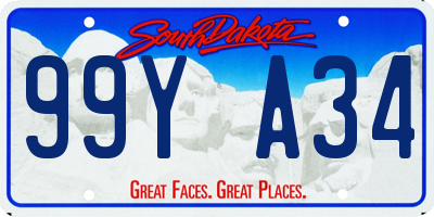 SD license plate 99YA34