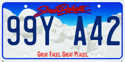 SD license plate 99YA42