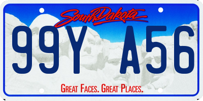 SD license plate 99YA56