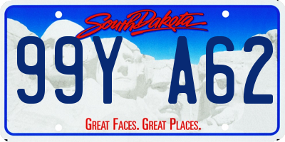 SD license plate 99YA62