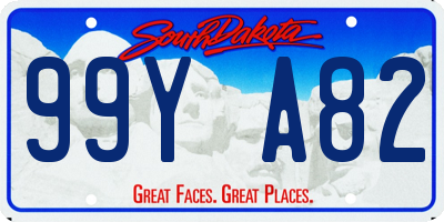 SD license plate 99YA82