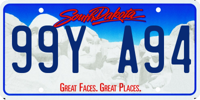 SD license plate 99YA94