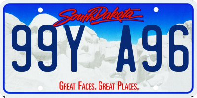 SD license plate 99YA96