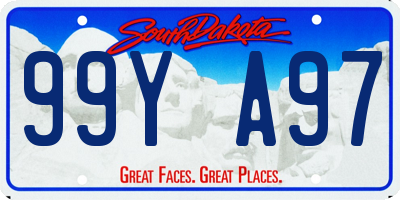 SD license plate 99YA97