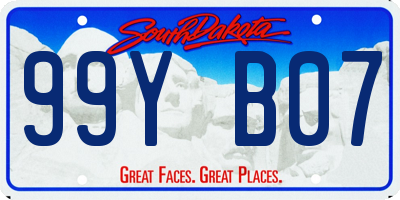 SD license plate 99YB07