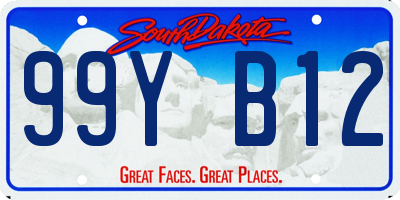 SD license plate 99YB12