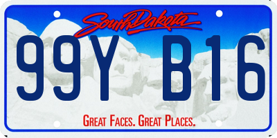SD license plate 99YB16