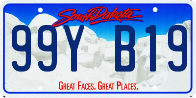 SD license plate 99YB19