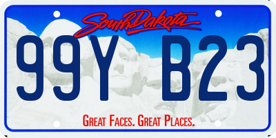 SD license plate 99YB23