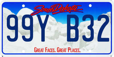 SD license plate 99YB32