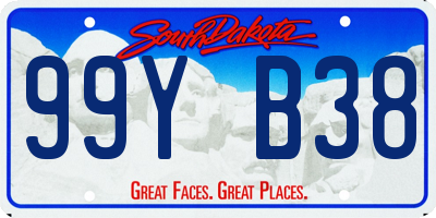 SD license plate 99YB38