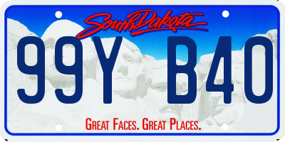 SD license plate 99YB40