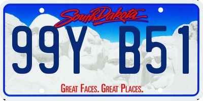 SD license plate 99YB51