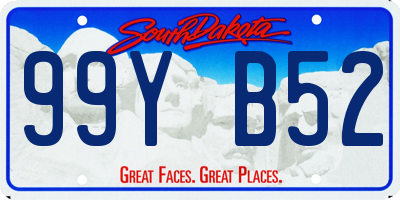 SD license plate 99YB52