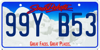 SD license plate 99YB53