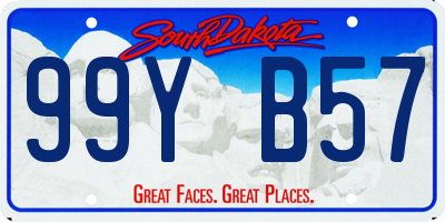 SD license plate 99YB57
