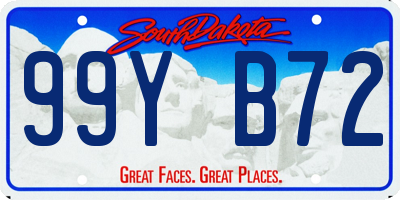 SD license plate 99YB72