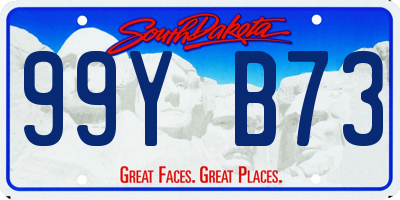 SD license plate 99YB73
