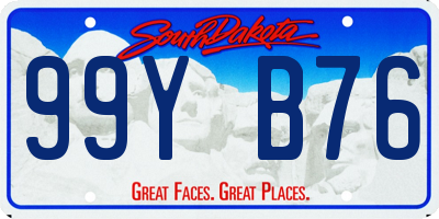 SD license plate 99YB76