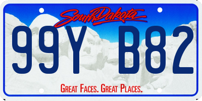 SD license plate 99YB82