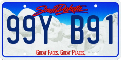 SD license plate 99YB91