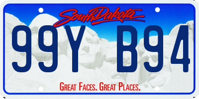 SD license plate 99YB94
