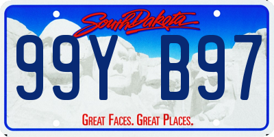 SD license plate 99YB97