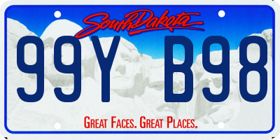 SD license plate 99YB98