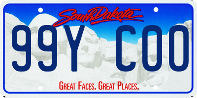 SD license plate 99YC00